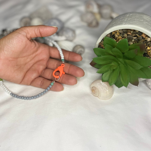 Bead Necklace - Fun Edition- 🌸 Star-Orange Clasp