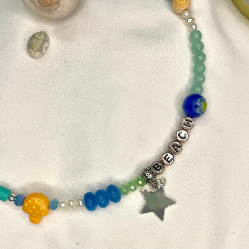 Bead Necklace- Fun Edition- Star Yellow Clasp