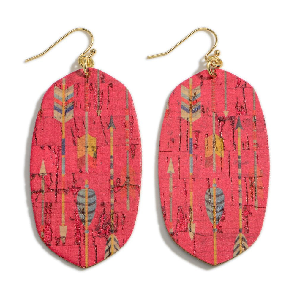 Boho Earrings -Oval (Cork)