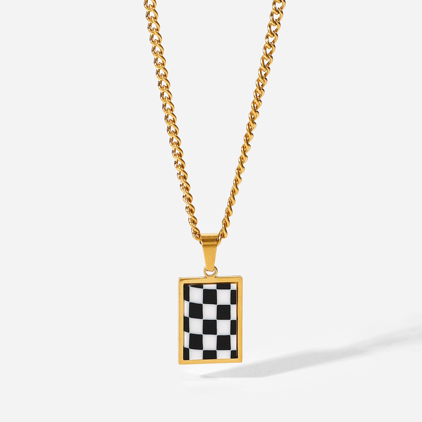 Necklace Checkers B & W